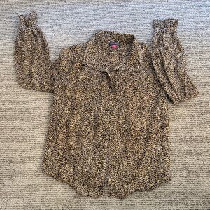 Vince Camuto Leopard Print Blouse